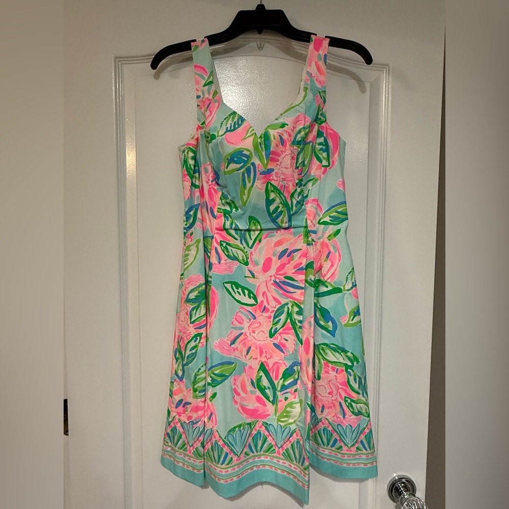 Lilly Pulitzer Pink and Green Floral Dress